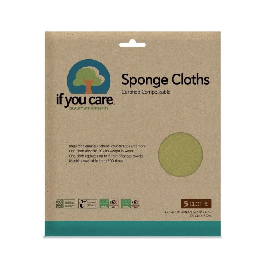 If You Care 100% Natural Sponge Cloths 5 Count