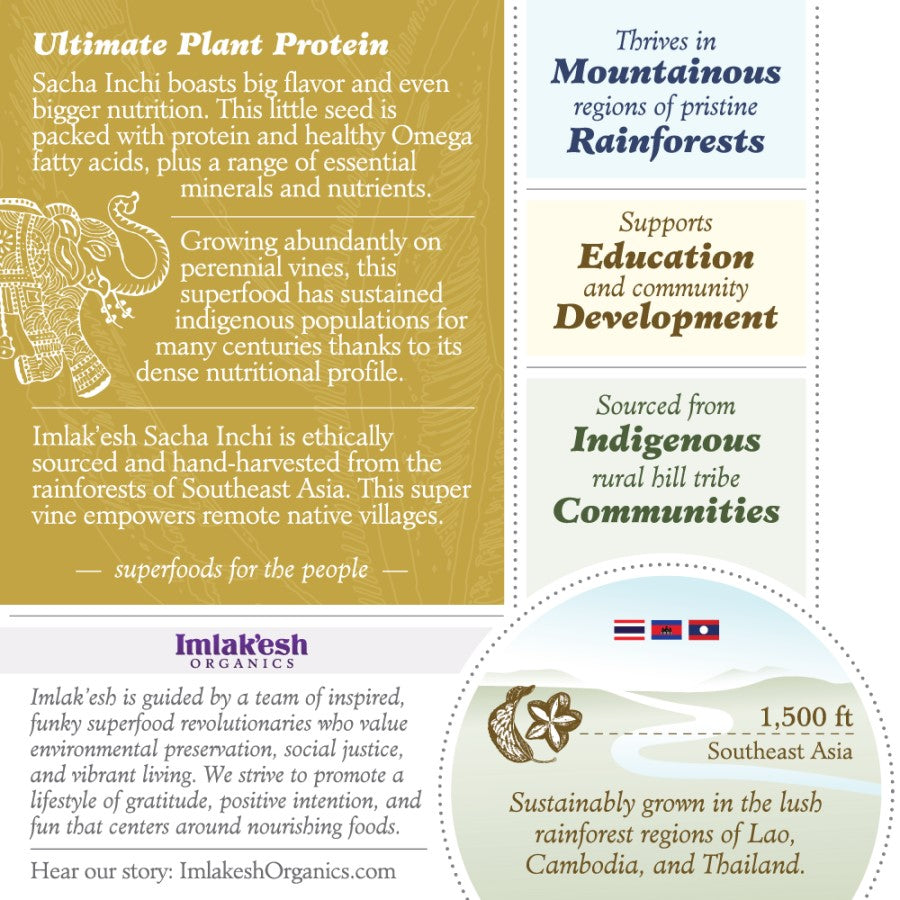 Imlak'esh Organics Toasted Sacha Inchi Seeds Ultimate Plant Protein