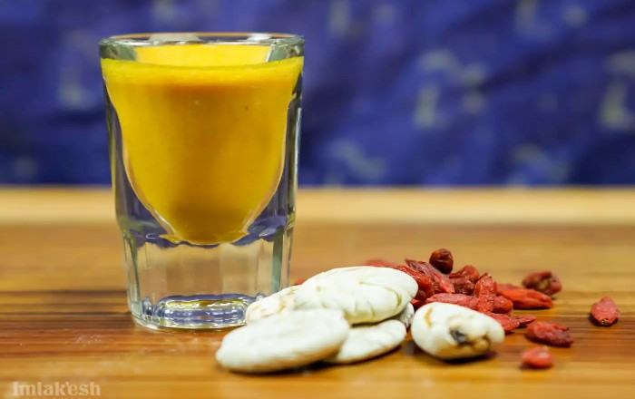 Imlakesh Recipe Longevity Shot With Organic Macambo Beans And Goji Berries