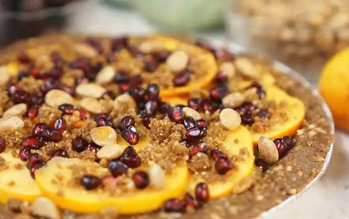 Imlakesh Recipe Persimmon Sacha Inchi Pie Made With Sacha Inchi Nuts And Fresh Persimmons And Pomegranate