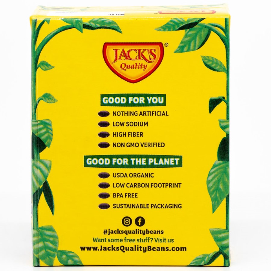 Jack's Quality Black Beans Are Good For You Good For The Planet Organic BPA Free Sustainable Packaging