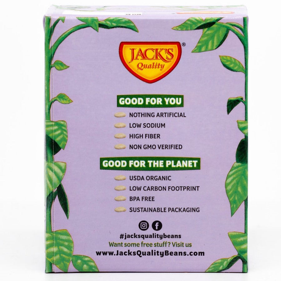 Jack's Quality Butter Beans Are Good For You Good For The Planet Organic BPA Free Sustainable Packaging