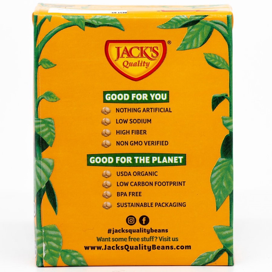 Jack's Quality Garbanzo Beans Are Good For You Good For The Planet Organic BPA Free Sustainable Packaging
