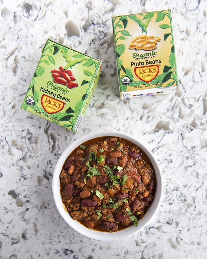 Environmentally Friendly Boxed Beans Jack's Quality Kidney Beans And Pintos For Organic Pinto And Kidney Bean Chili Recipe