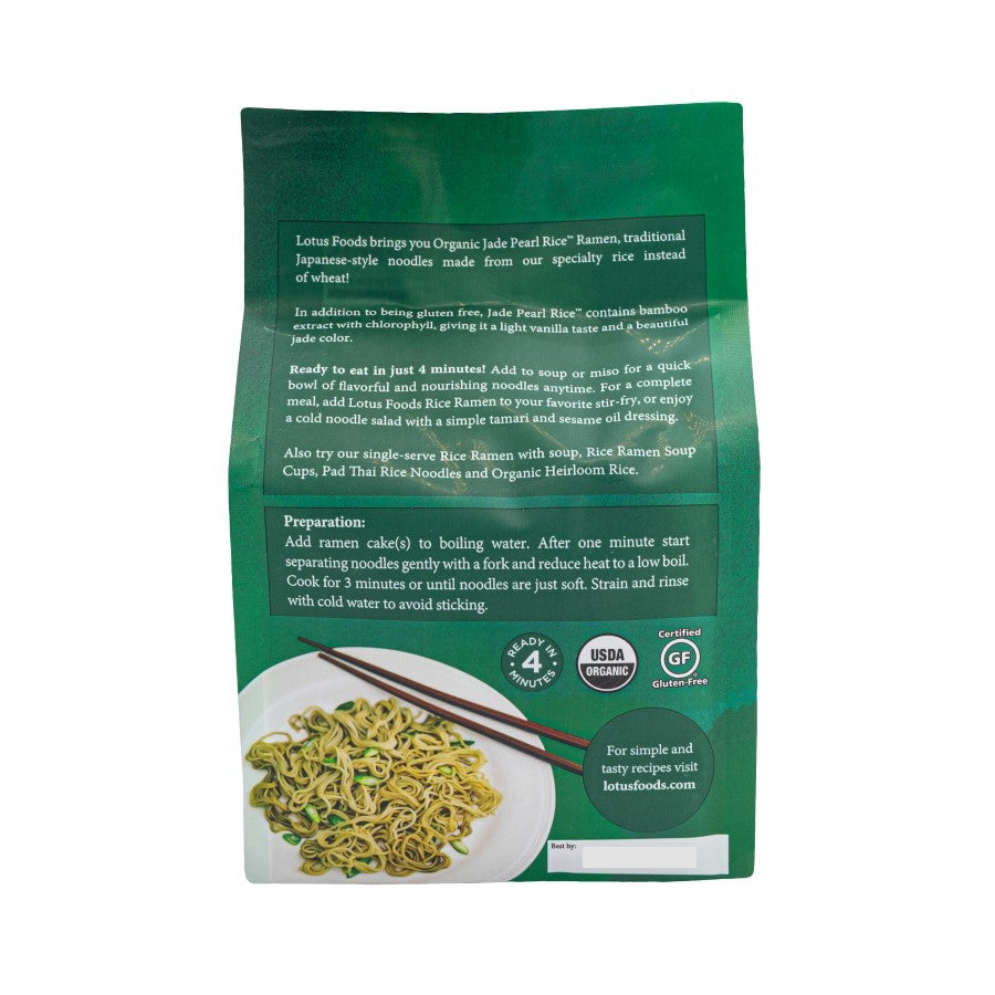 Healthy Ramen Asian Noodles Lotus Foods Green Jade Pearl Rice Organic Rice Noodles Made With Bamboo Extract