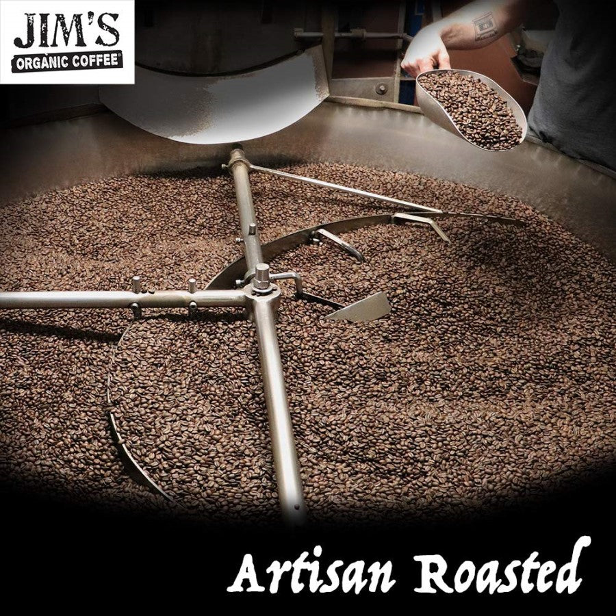 Jim's Organic Italian Roast Whole Bean Coffee Is Artisan Roasted