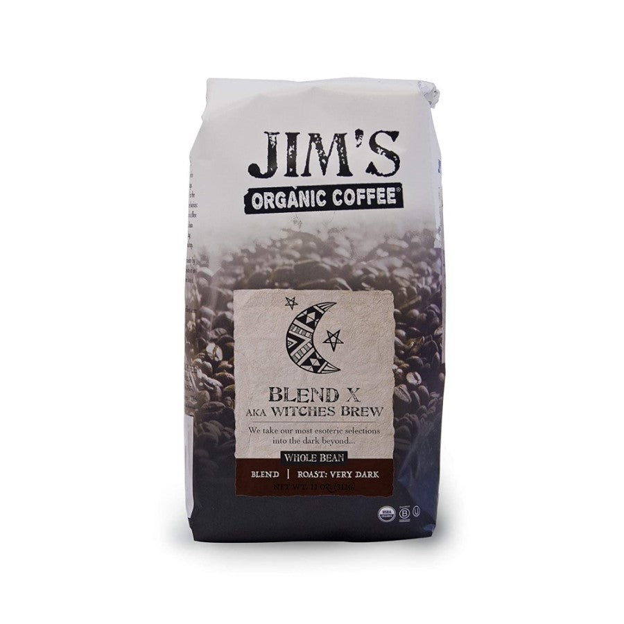 Jim's Organic Coffee Blend X AKA Witches Brew Whole Bean 11oz