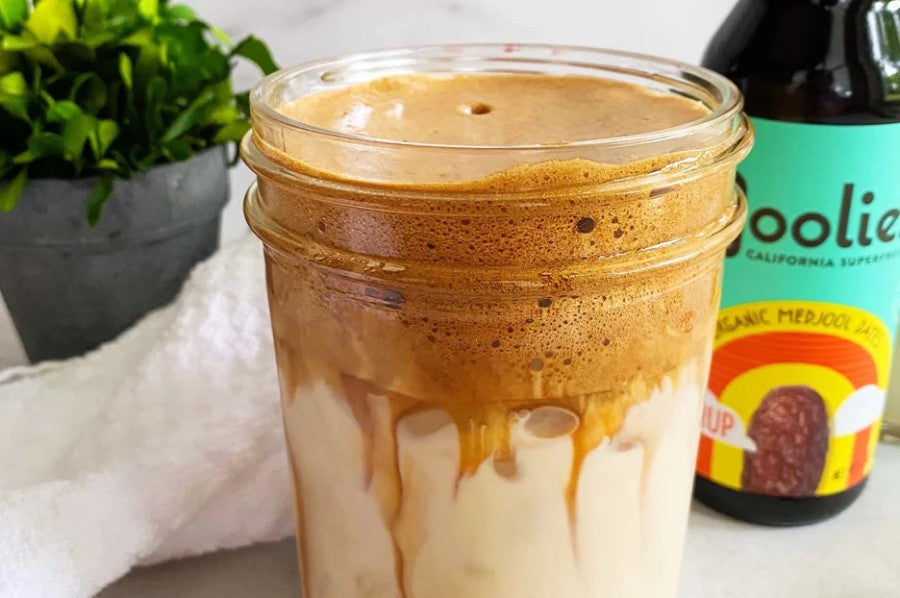 Date Sweetened Whipped Coffee Using Joolies Syrups