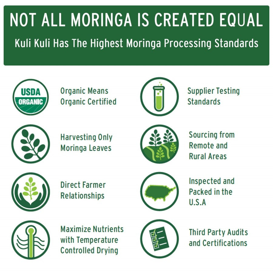 Not All Moringa Powder Is Created Equal USDA Certified Organic Kuli Kuli Has The Highest Moringa Processing Standards