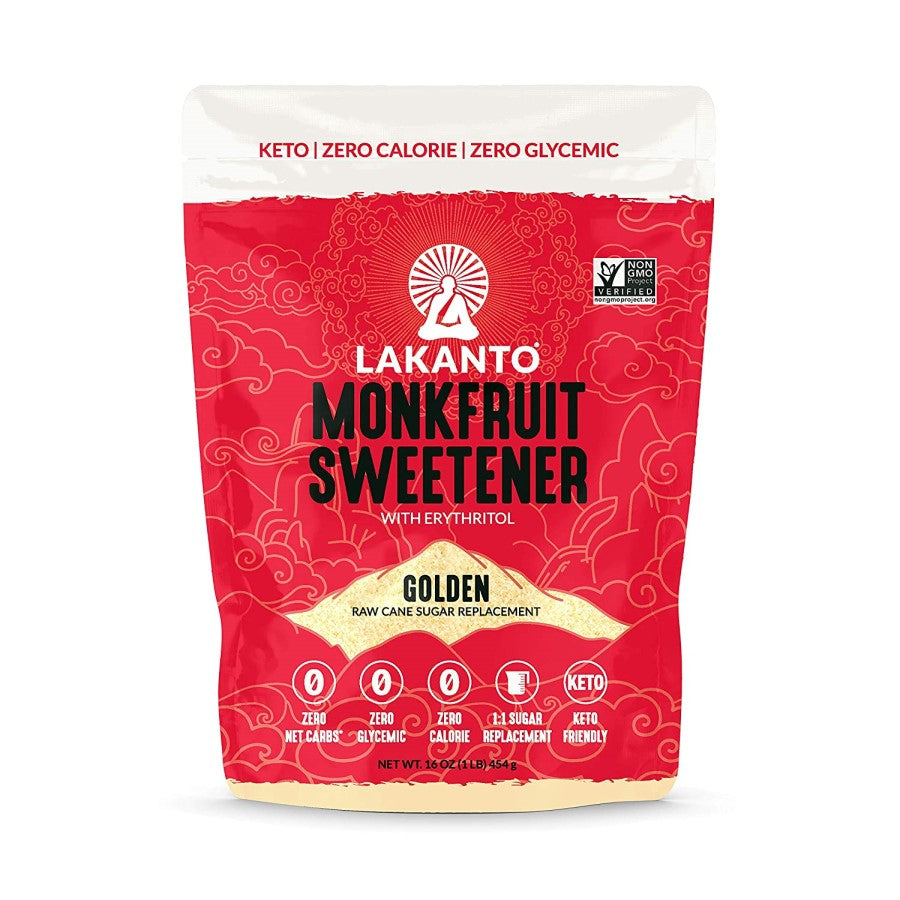 1 LB Lakanto Monkfruit Golden Sweetener 16oz Bag
