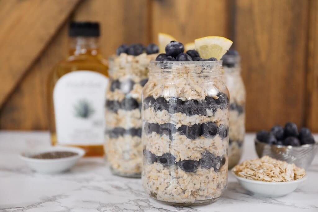 Layers Of Five Ingredient Lemon Overnight Oats Madhava Light Blue Agave Recipe
