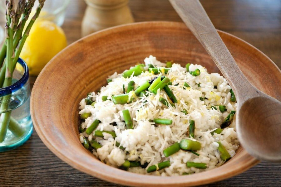 Lemon Risotto With Fresh Asparagus Lundberg Rice Recipe White Arborio