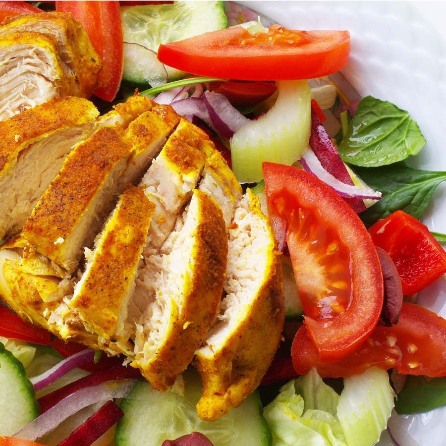 Lemon Turmeric Chicken Salad Healthy Meal