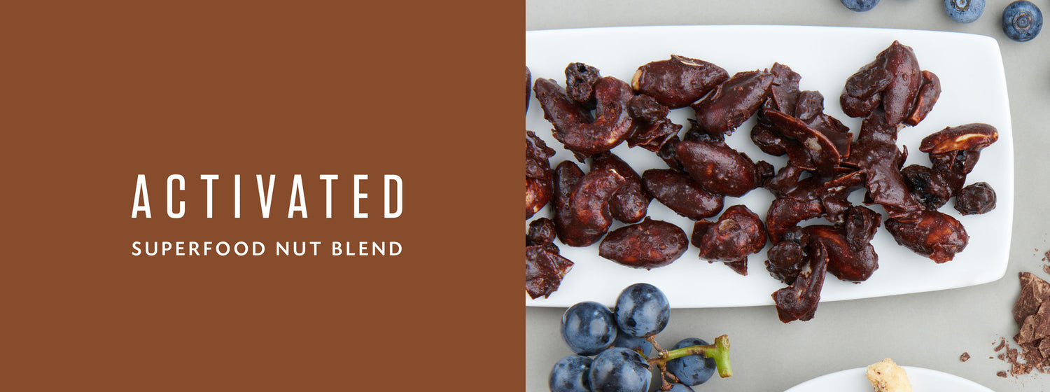 Activated Superfood Nut Blend Dark Chocolate Cacao Covered Nuts