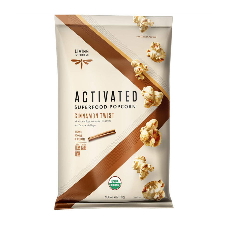Living Intentions Activated Superfood Popcorn Cinnamon Twist 4oz