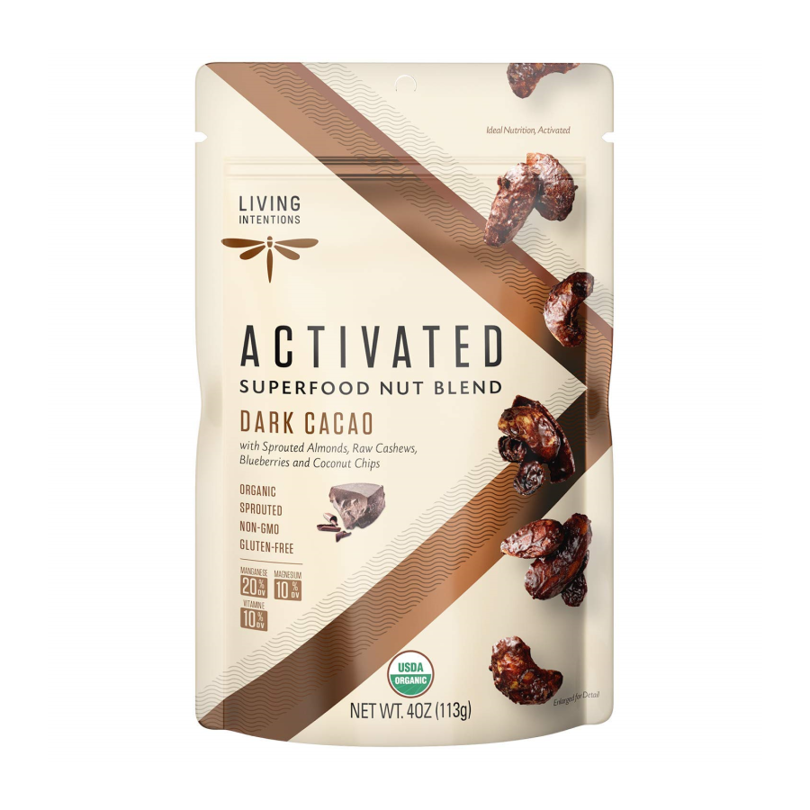 Living Intentions Activated Superfood Nut Blend Dark Cacao 4oz