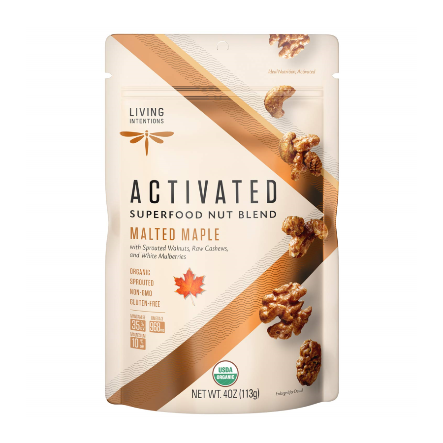 Living Intentions Activated Superfood Nut Blend Malted Maple 4oz