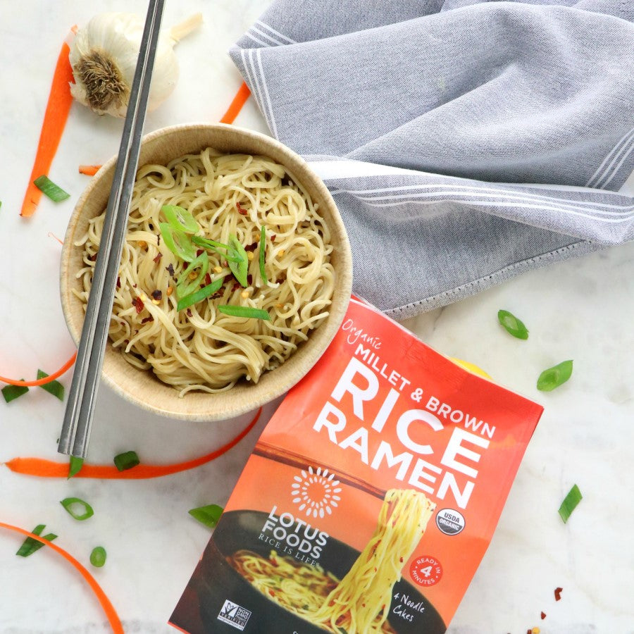 Delicious Rice Noodles Lotus Foods Millet And Brown Rice Ramen Gluten Free Pasta