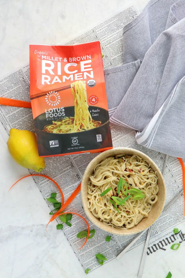 Lotus Foods Rice Ramen, Organic, Millet & Brown - 10 oz