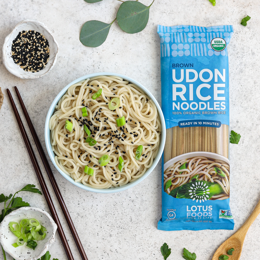 Delicious Rice Noodles Lotus Foods Brown Udon Gluten Free Pasta