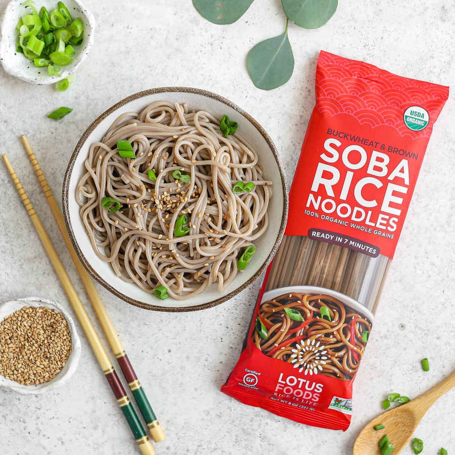 Delicious Rice Noodles Lotus Foods Buckwheat And Brown Soba Gluten Free Pasta