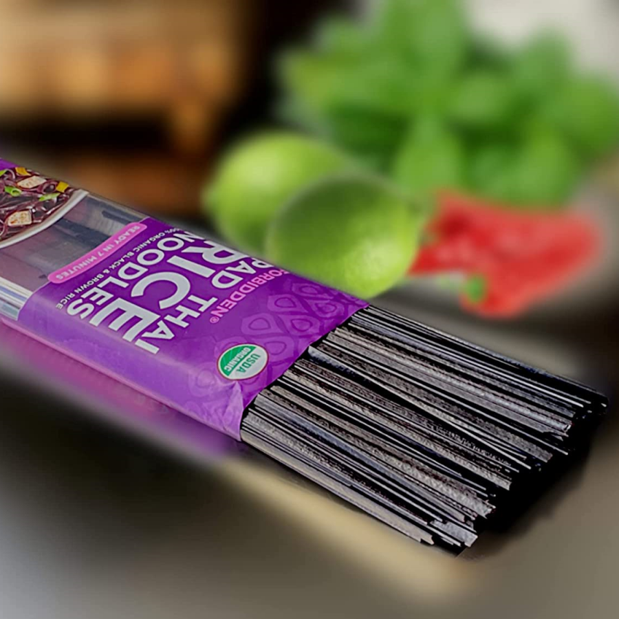 Black Rice Noodles Lotus Foods Forbidden Pad Thai Gluten Free Pasta