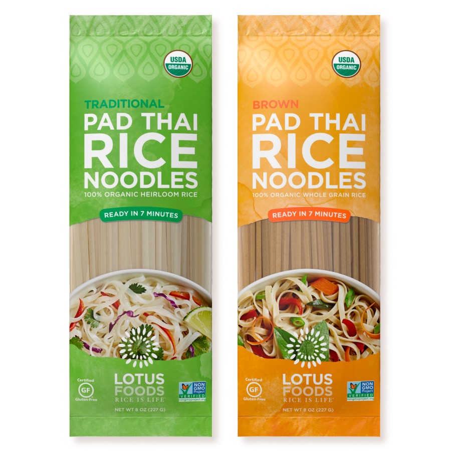Lotus Foods Organic Pad Thai Noodles Traditional And Brown Rice Varieties