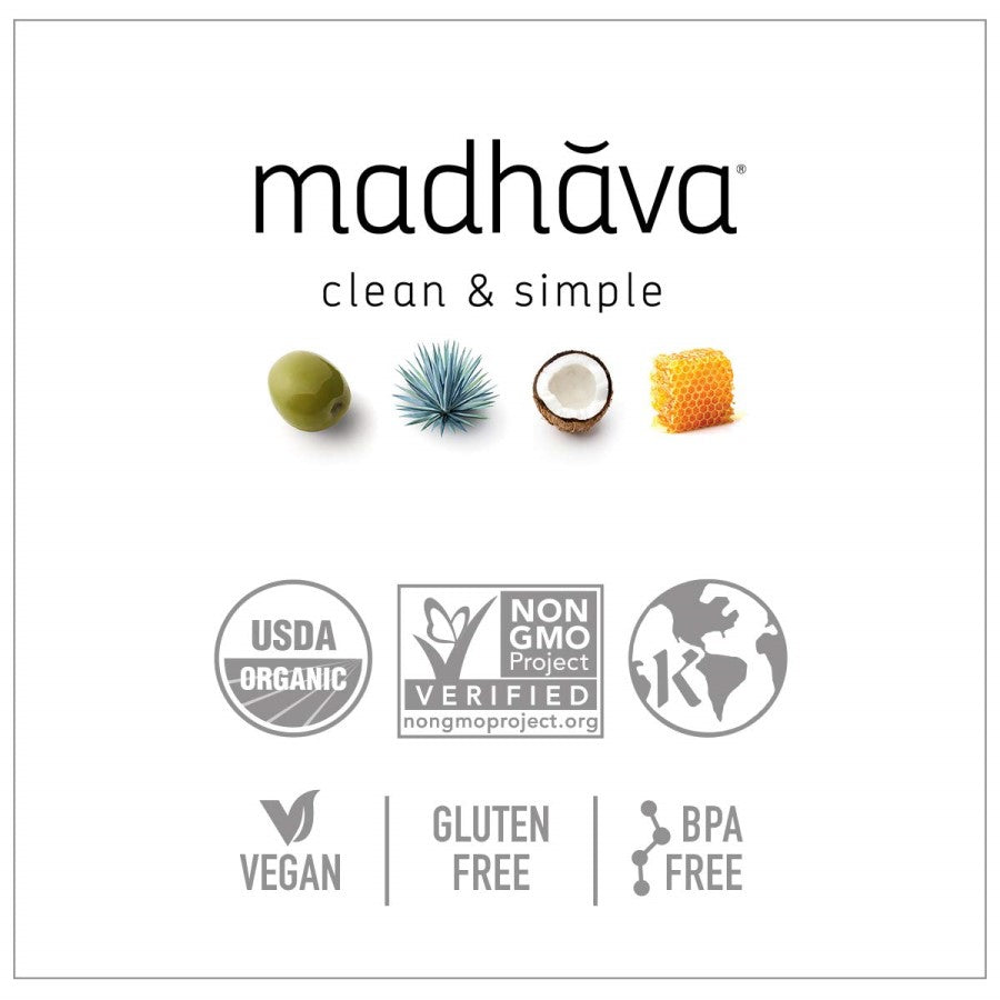 Madhava Clean And Simple USDA Certified Organic Non-GMO Kosher Vegan Gluten Free BPA Free Healthy Sweeteners