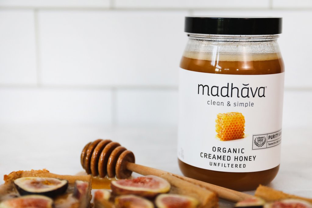 Madhava Clean And Simple Creamed Honey And Fig Cheesecake Bars Made With Organic Unfiltered Creamed Honey
