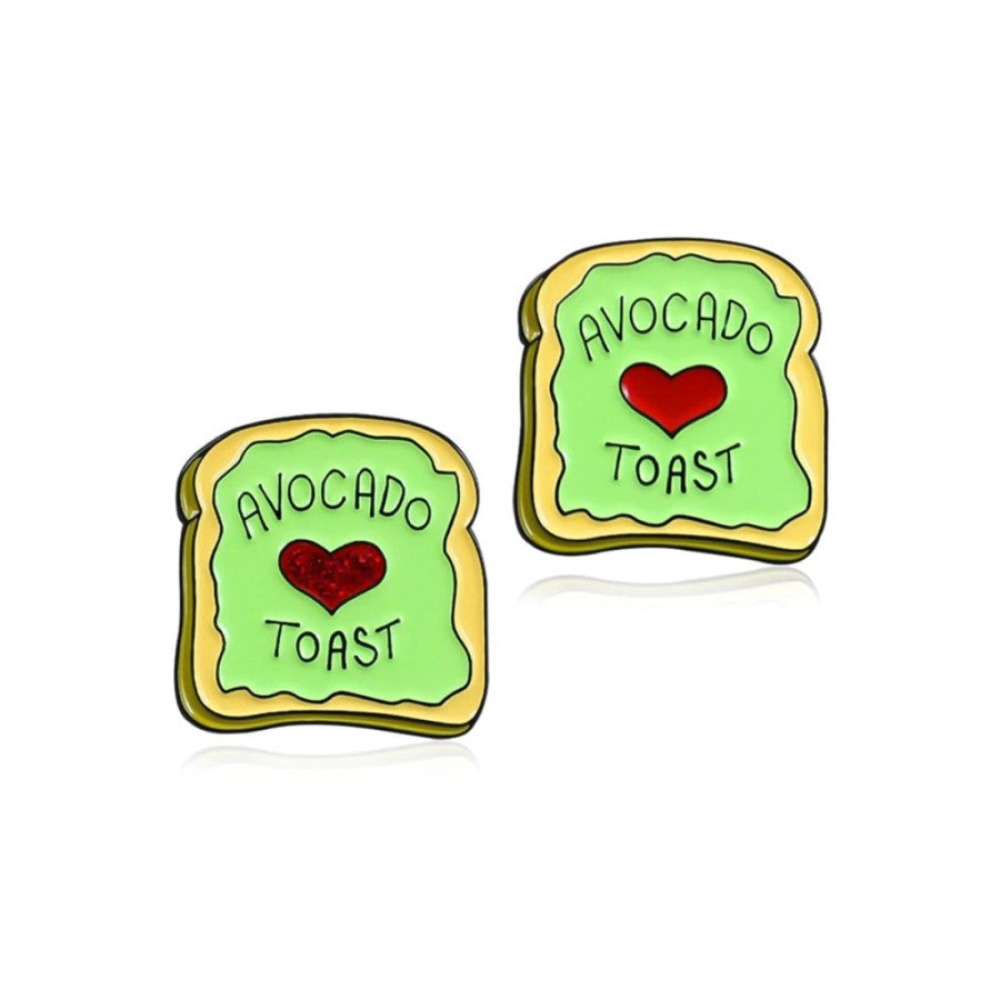 Avocado Toast Colorful Lapel Pins