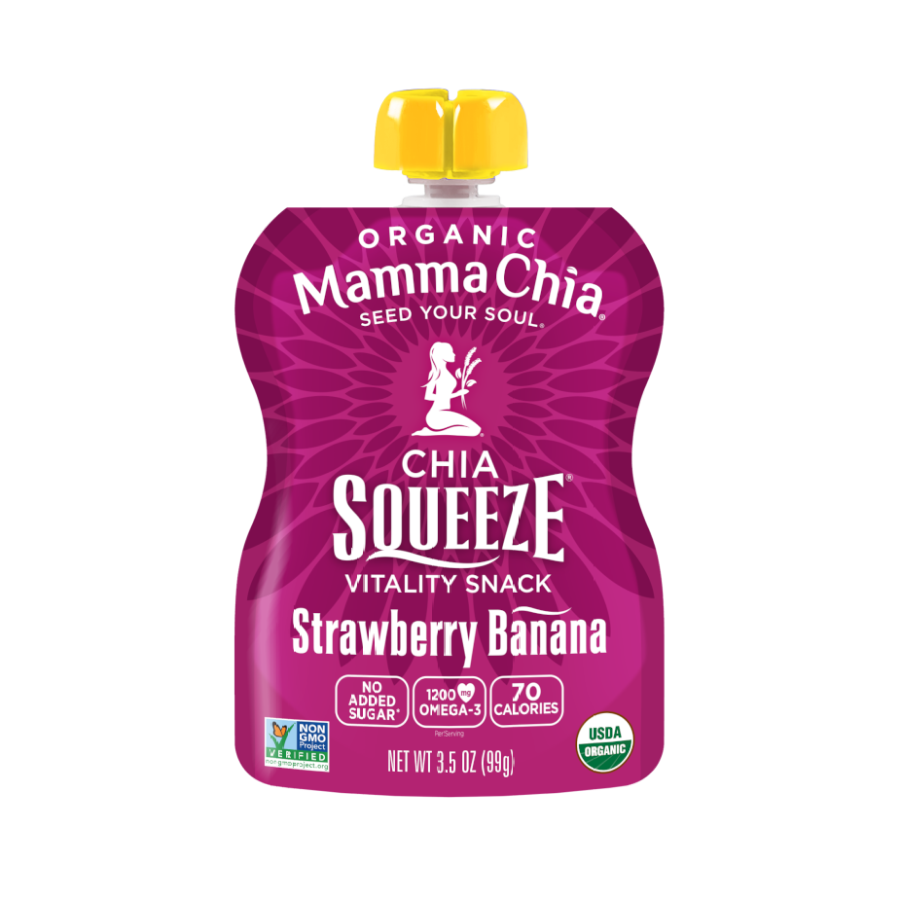 Mamma Chia Organic Chia Squeeze Strawberry Banana 3.5oz