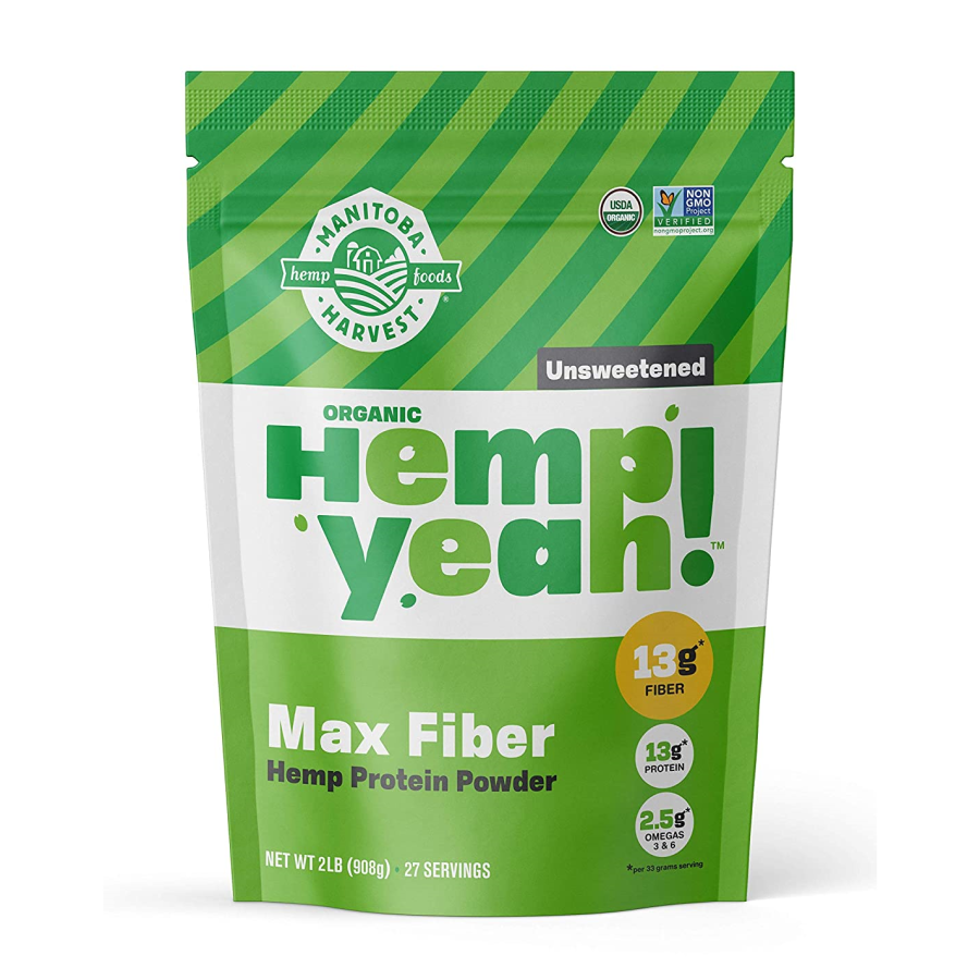 Manitoba Harvest Organic Hemp Yeah! Max Fiber Protein Powder Unsweetened 32oz