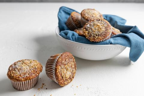 Hemp Heart Pumpkin Muffins Made With Autumn Spices And Organic Shelled Hemp Seeds From Manitoba Harvest