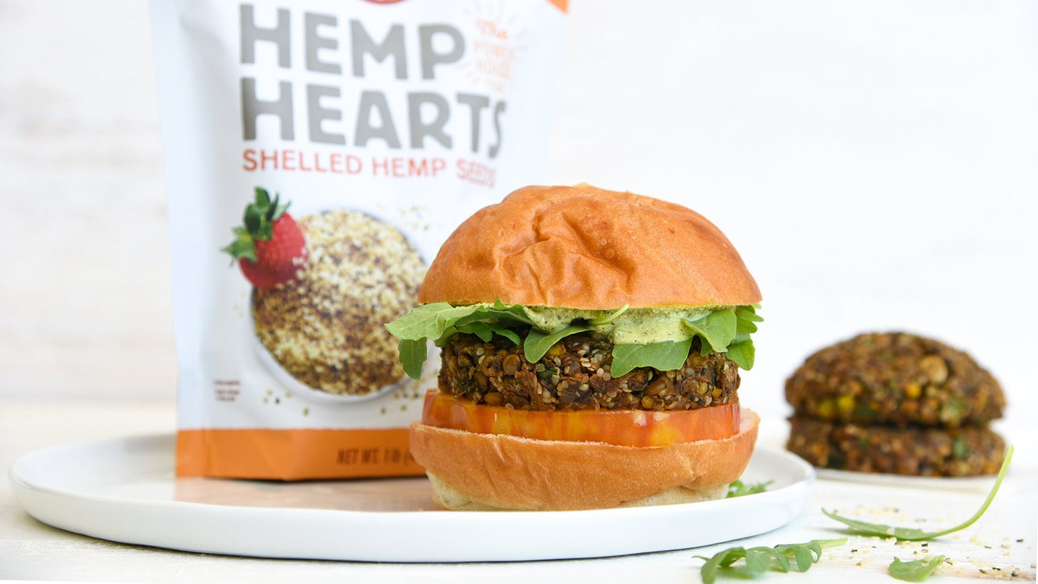 Protein Packed Veggie Burger Vegan Recipe Using Non-GMO Hemp Hearts From Manitoba Harvest