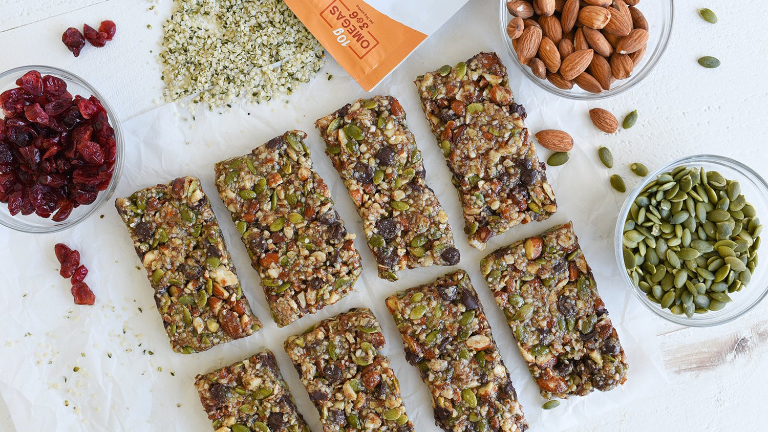Omega 3 Rich Hemp Heart Recipe From Manitoba Harvest Pumpkin Spice Trail Bars With Dried Cranberries Almonds Pumpkin Seeds