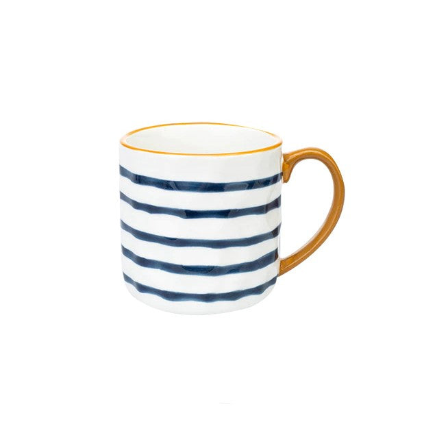 Nautical Style Dimpled Mug Mariner Pattern