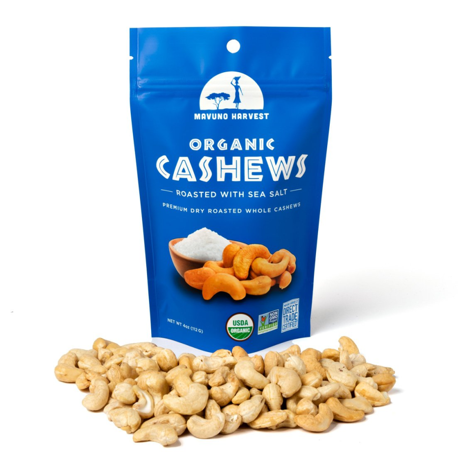 Mavuno Harvest Organic Cashews Roasted With Sea Salt 4oz