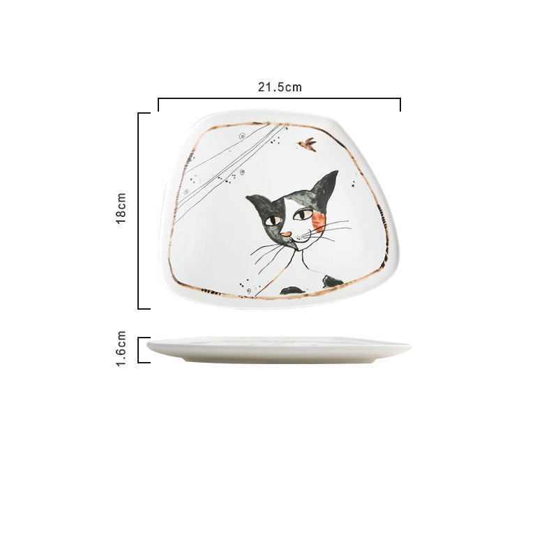 Classy Cats Marceau Irregular Shape Plate Size Measurements