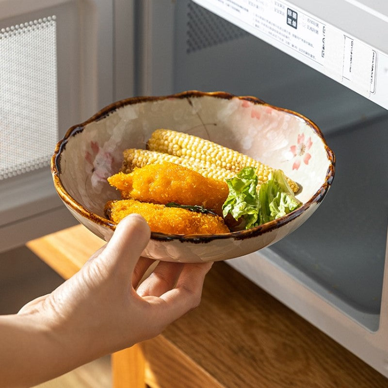 Microwave Safe Ceramic Glazed Dishware Farmhouse Style Bowl Also Dishwasher Safe
