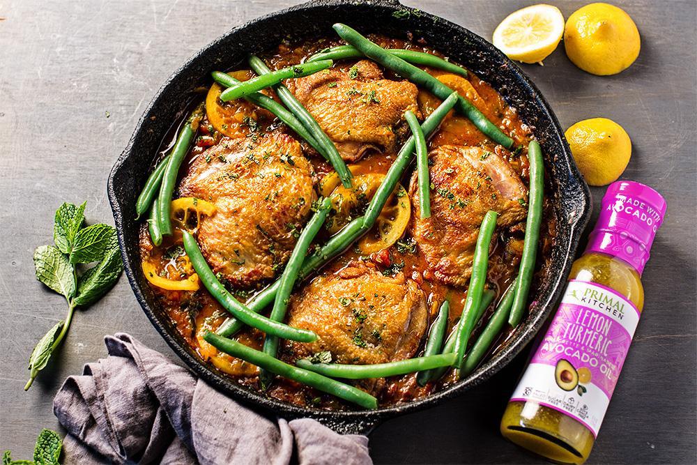 Moroccan Chicken With Green Beans And Lemon Turmeric Marinade Primal Kitchen Recipe