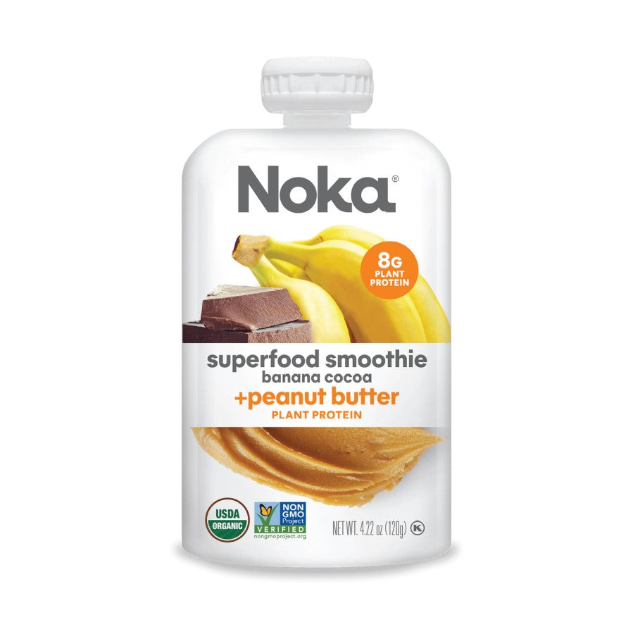 Noka Organic Superfood Smoothie Banana Cocoa & Peanut Butter 4.22oz