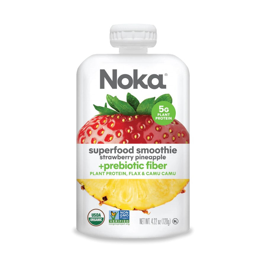 Noka Organic Superfood Smoothie Strawberry & Pineapple 4.22oz