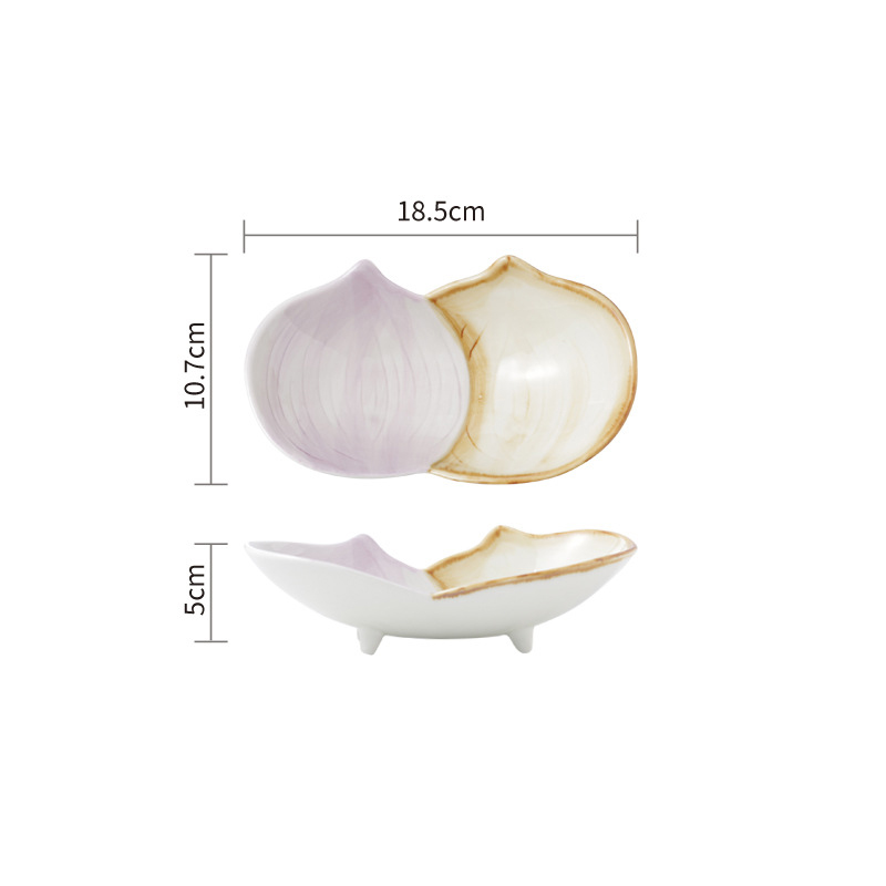 Ceramic Onion Vegetable Shaped Decorative Pottery Serveware