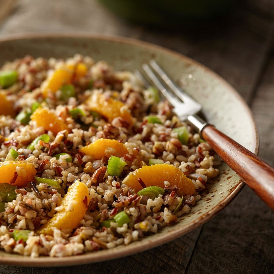 Orange Pecan Grain Salad Made With Gluten Free TruRoots Quinoa And Rice Medley