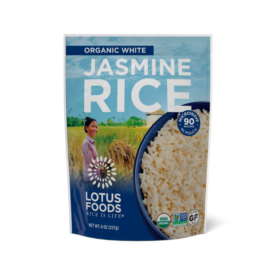 Lotus Foods Organic White Jasmine Rice Heat & Eat Pouch 8oz