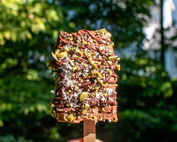 Vegan Chocolate Tahini Fudgesicles With Go Raw Sprouted Pumpkin Seeds
