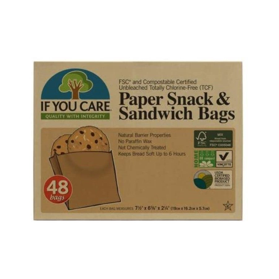 If You Care Paper Snack & Sandwich Bags 48 Count