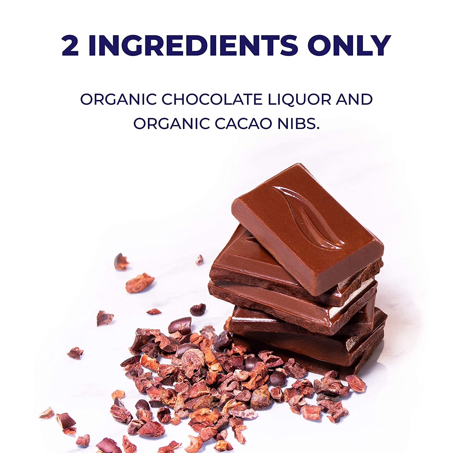 2 Ingredients Only Organic Chocolate Liquor And Organic Cacao Nibs In Pascha 100% Cacao Dark Chocolate Bars