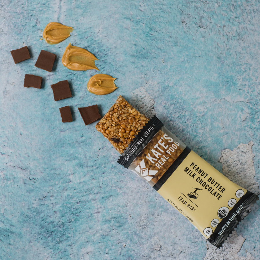 Organic PB And Chocolate Are In Kates Tram Bar Peanut Butter Milk Chocolate Granola Bar