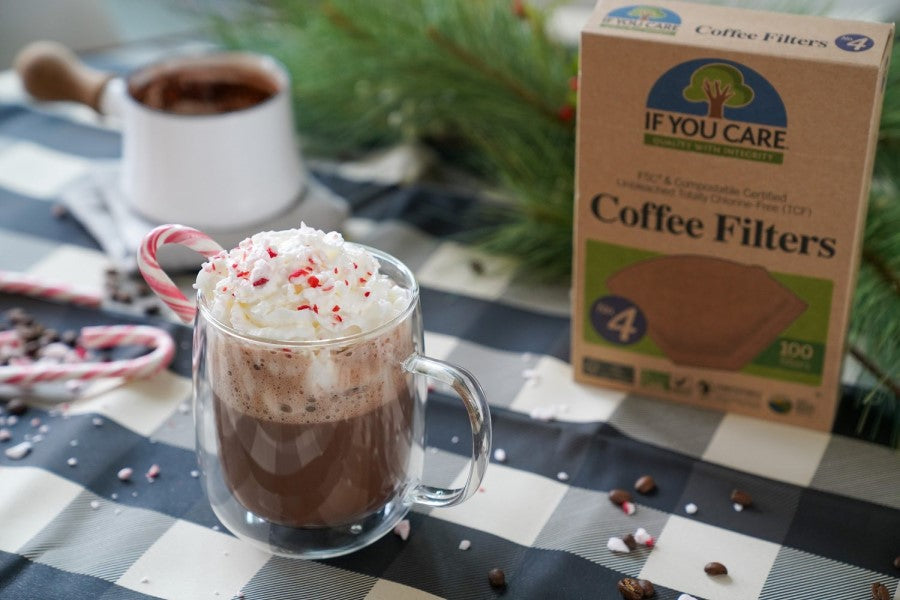 Peppermint Mocha Hot Chocolate Winter Drink Made With If You Care Coffee Filters